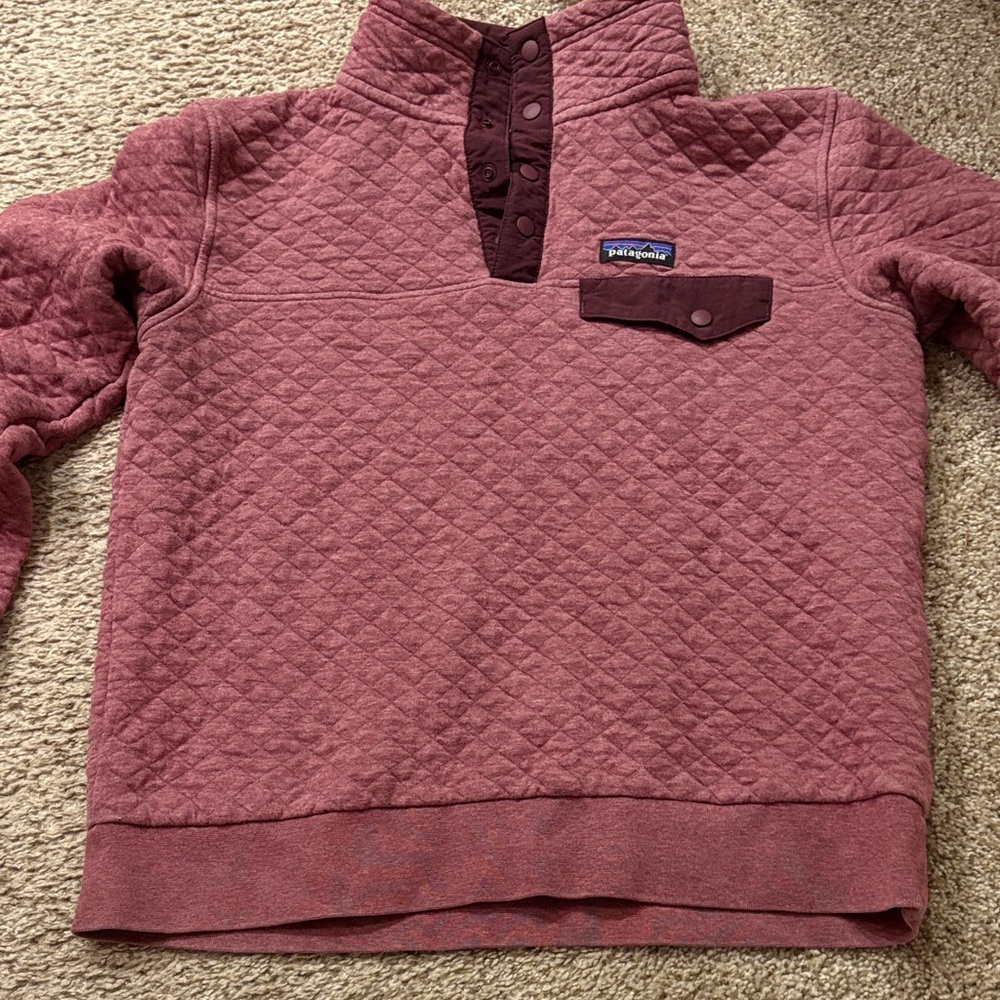 Patagonia Kids' Quilted Pullover - Mauve